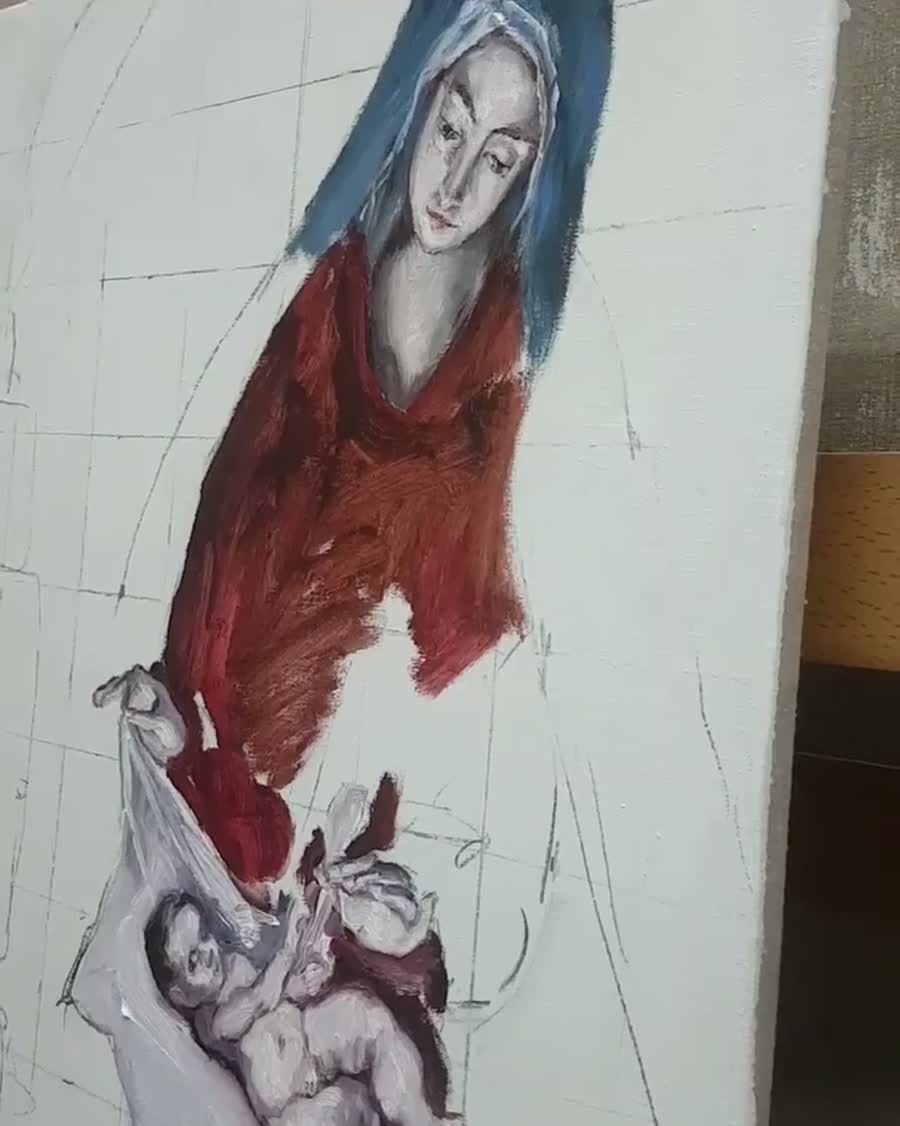 Ante la imposibilidad de trabajar en el taller... ejercito la mano en casa