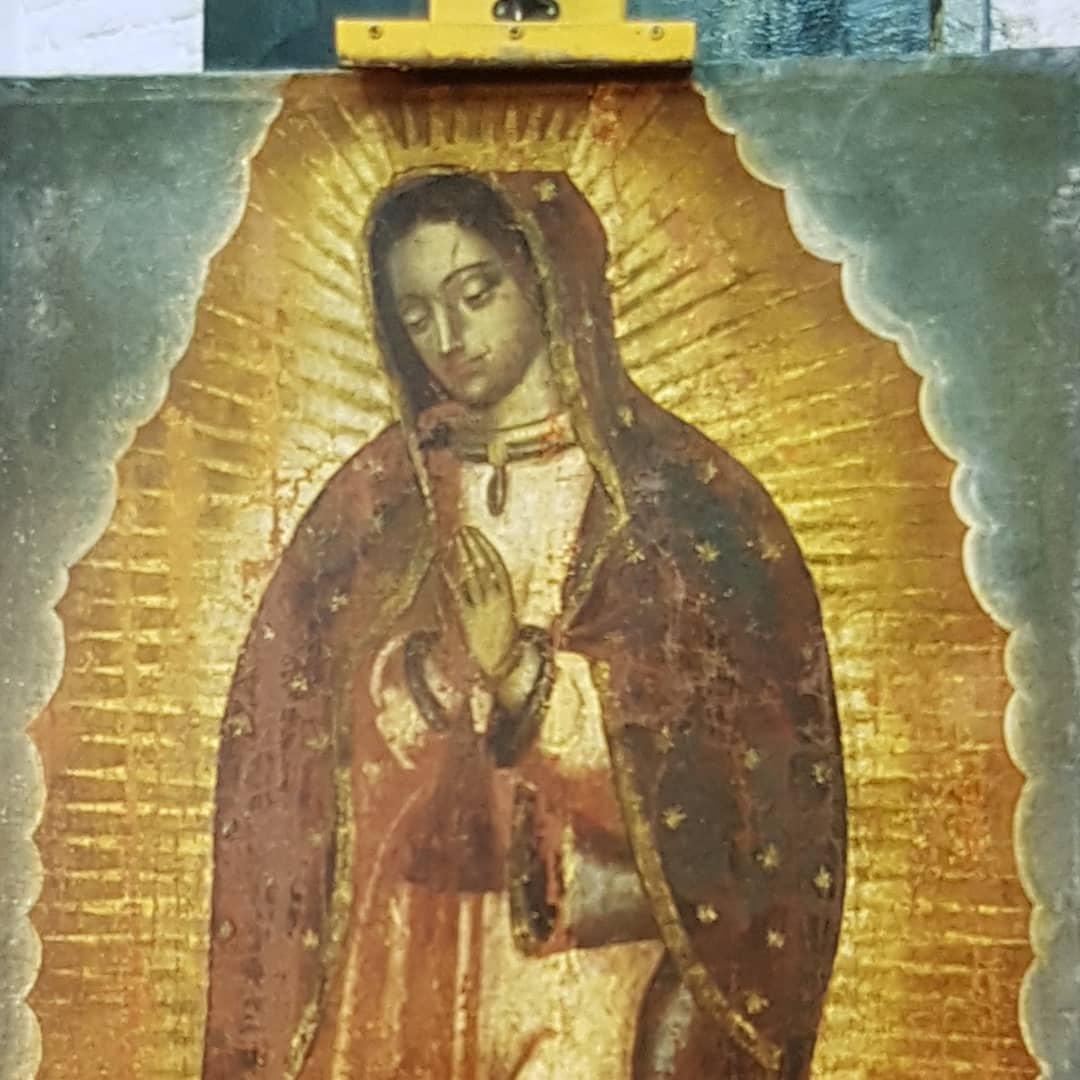 Copia de la Guadalupana, hecha en el siglo XVIII. Este óleo sobre lino, tenía graves problemas de conservación…