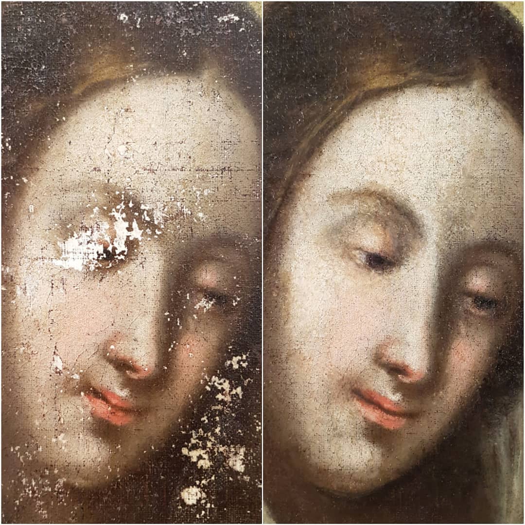 Anónimo español. “Cristo y la Samaritana” (detalle). Ó/L, s. XVII.