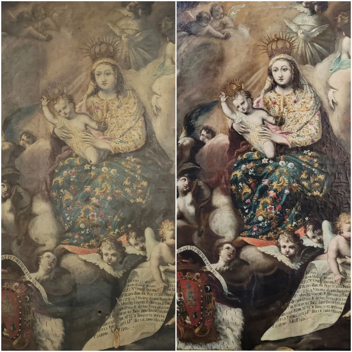 “Virgen de Tómalos” (Rioja) O/L 200 x 140 cm. 1756